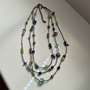 Chico’s Layered Multi-Strand Beaded Necklace